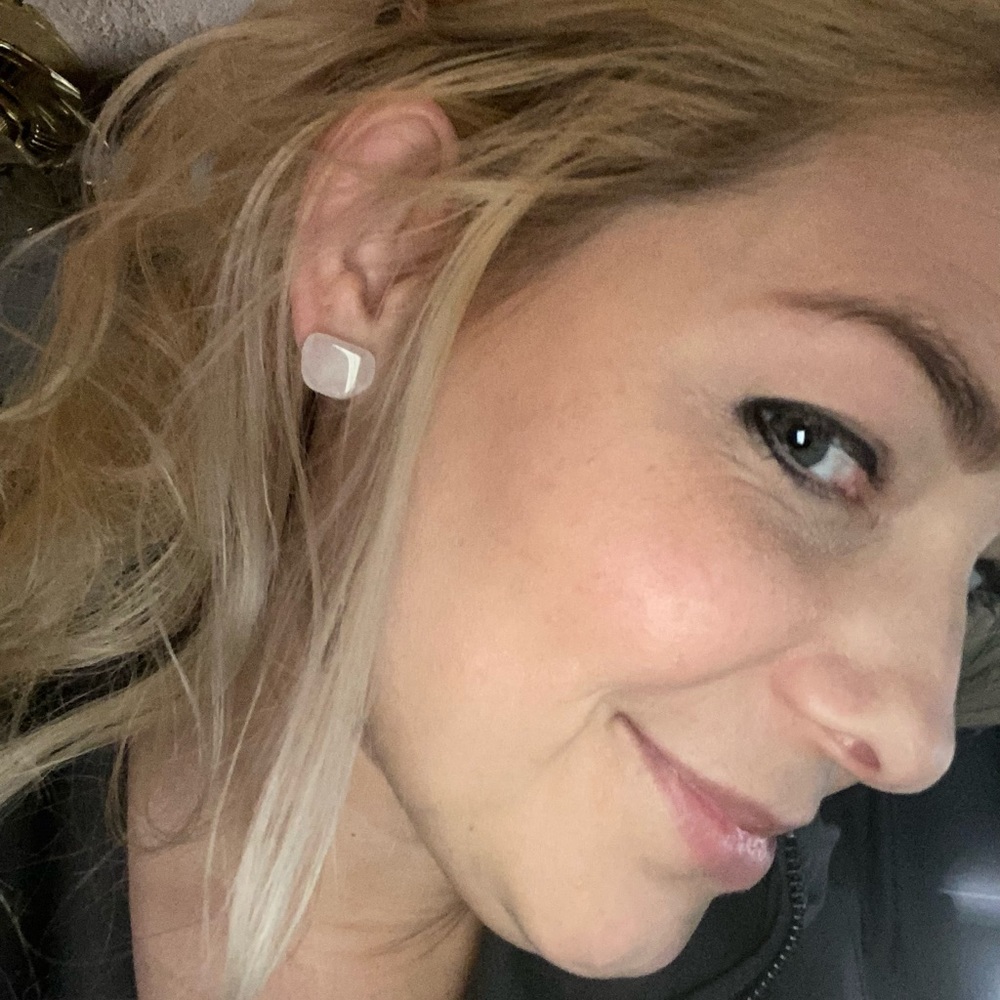 Handmade crystal stud earrings